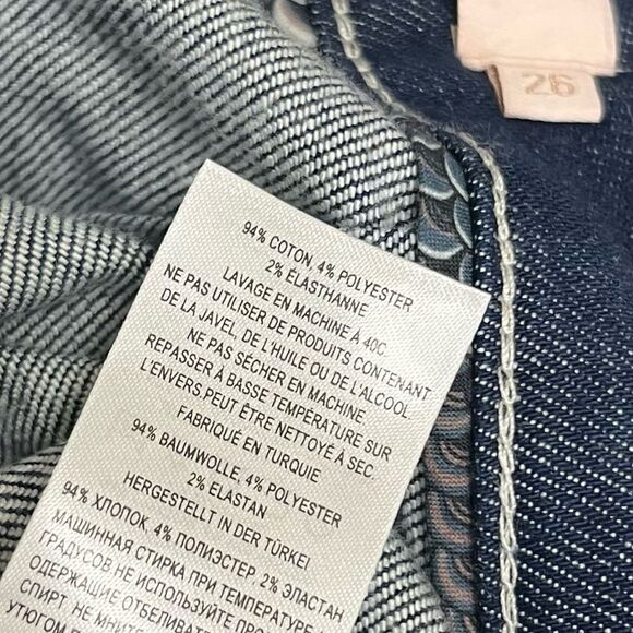 Ted Baker London Shortan Jean Shorts Ring Patch Pocket Denim Dark Wash Size 26 - Picture 12 of 14